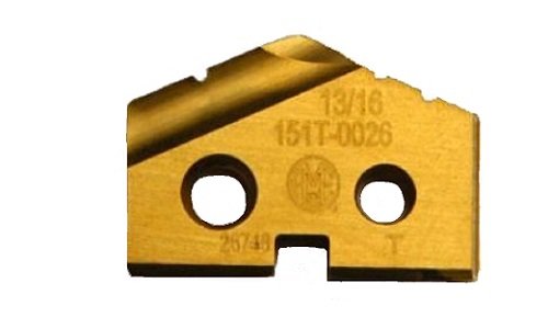Allied Machine & Engineering 151T-0026 TiN Coated Super Cobalt T-A Drill Insert - Series 1, 13/16
