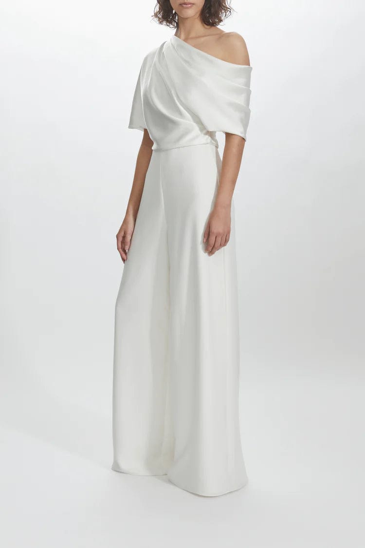 Amsale LW207 Women's Wedding Dress Size 8 - Elegant Bridal Gown for Church Ceremony & Reception