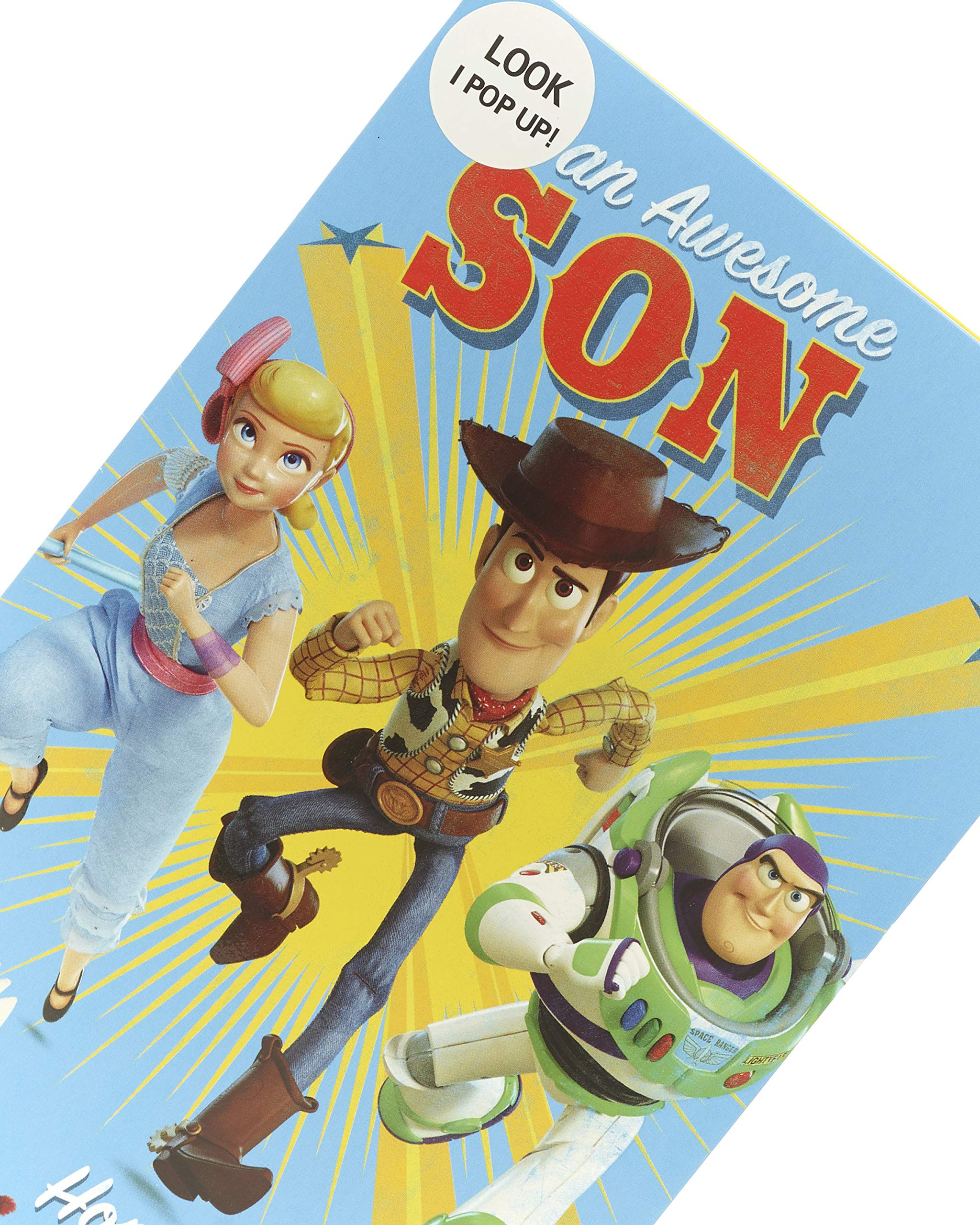 Toy Story 4 Birthday Card for Son - Disney Themed Kids Greeting Card with Gift Card Holder - Perfect for Son's Birthday, Disney Fans & Toy Story Lovers
