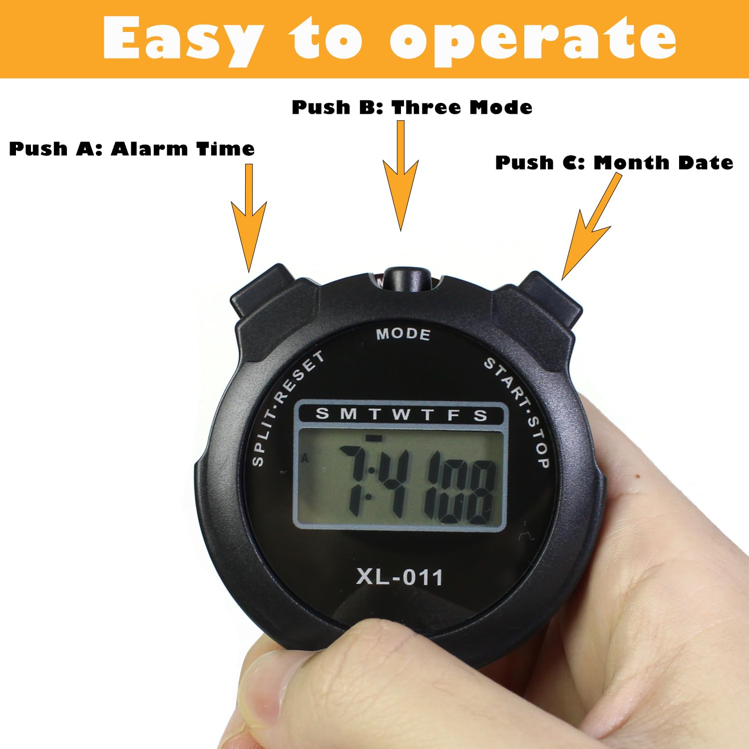 16-Pack Multi-Function Digital Stopwatch Timer with Large LCD Display, Date/Time & Alarm - Ideal for Sports Coaches, Fitness Trainers, Referees & Track Events | Waterproof & Shockproof Design for Outdoor Training & Competition Timing