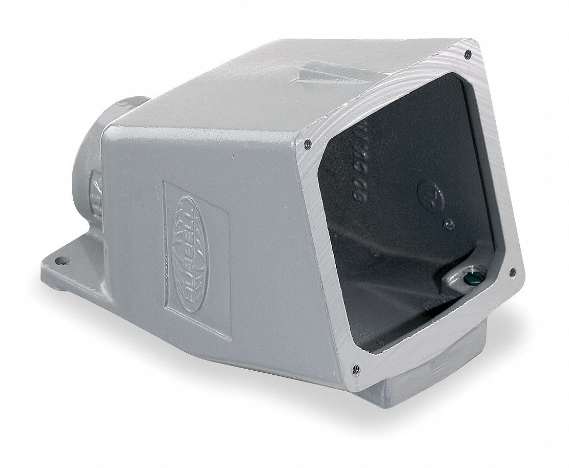 BB100N Nonmetallic Angle Back Box - 100/125 Amps Feed-Through Electrical Junction Box with 15° Angle | Ideal for Commercial & Residential Wiring Projects