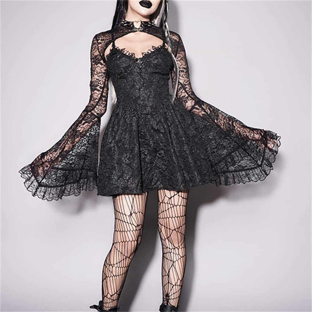 Women's Punk Shrug Gothic Shawl - Gothic Crop Top for Teen Girls & Women | Perfect for Concerts, Halloween Costumes & Alternative Fashion Outfits