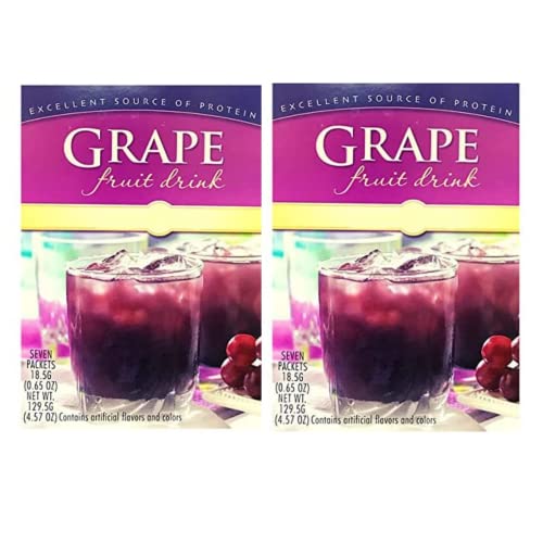 HealthyWise High Protein Grape Drink - 15g Protein, Low Calorie, Low Carb, Low Sugar, Fat Free - 7 Servings per Box (2 Pack) - Perfect for Post-Workout Recovery, Weight Loss & Healthy Snacking