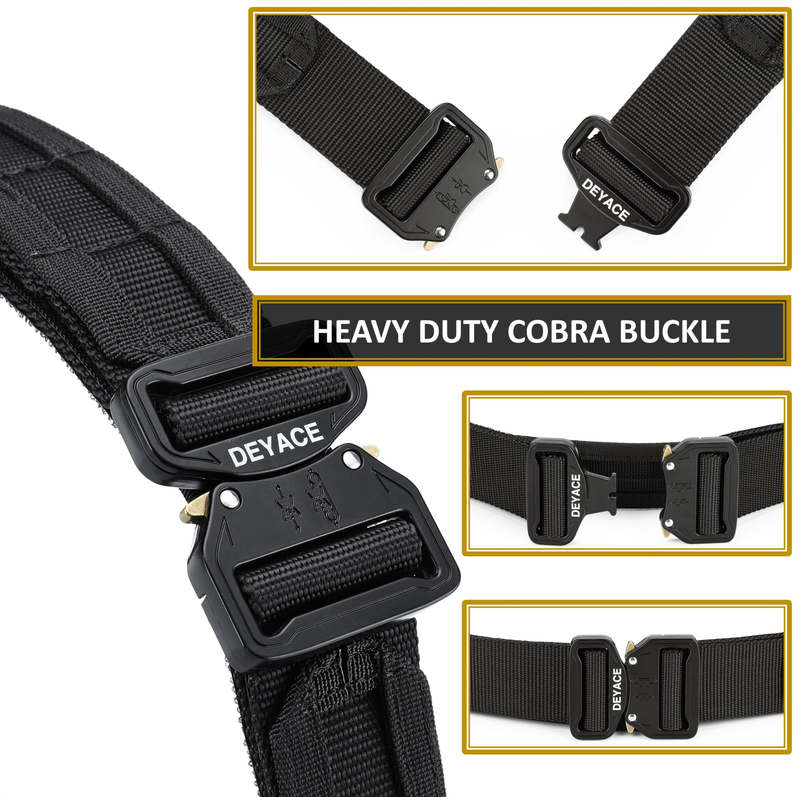 Quick Release Battle Belt - 1.75'' Tactical MOLLE Heavy Duty Belt with 1.5'' EDC Inner Belt for Law Enforcement, Military & Shooting Sports | Perfect for Range Training, Tactical Missions & Outdoor Adventures