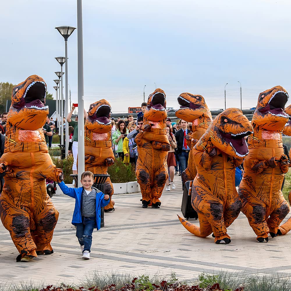 Inflatable T-Rex Dinosaur Costume for Adults - Funny Blow Up Halloween Party Outfit | Perfect for Halloween, Cosplay, Themed Parties & Pranks