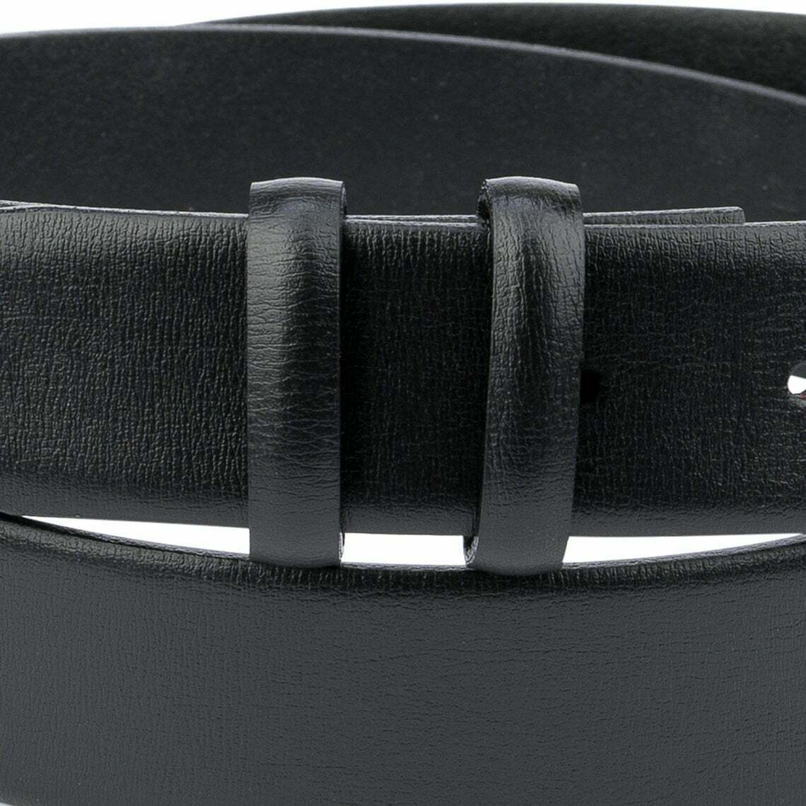 35mm Black Genuine Leather Belt Strap for Montblanc Replacement | No Buckle Included | Premium Dress Belt for Business & Formal Occasions