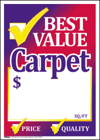 100-Pack Sale Tags for Retail & Clearance - Best Value Carpet Price Labels for Stores & Garages (Perfect for Inventory Management & Seasonal Sales)