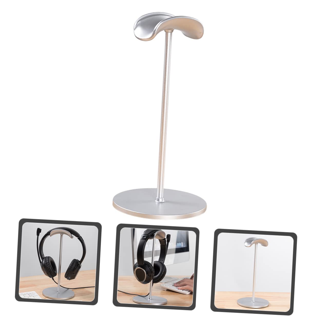 PRETYZOOM 2-Pack Ergonomic Gaming Headphone Stand with Phone Holder - Space Saving Desk Organizer for Headphones, Headsets & Accessories | Perfect for Gaming Setup, Home Office & Workspace Organization