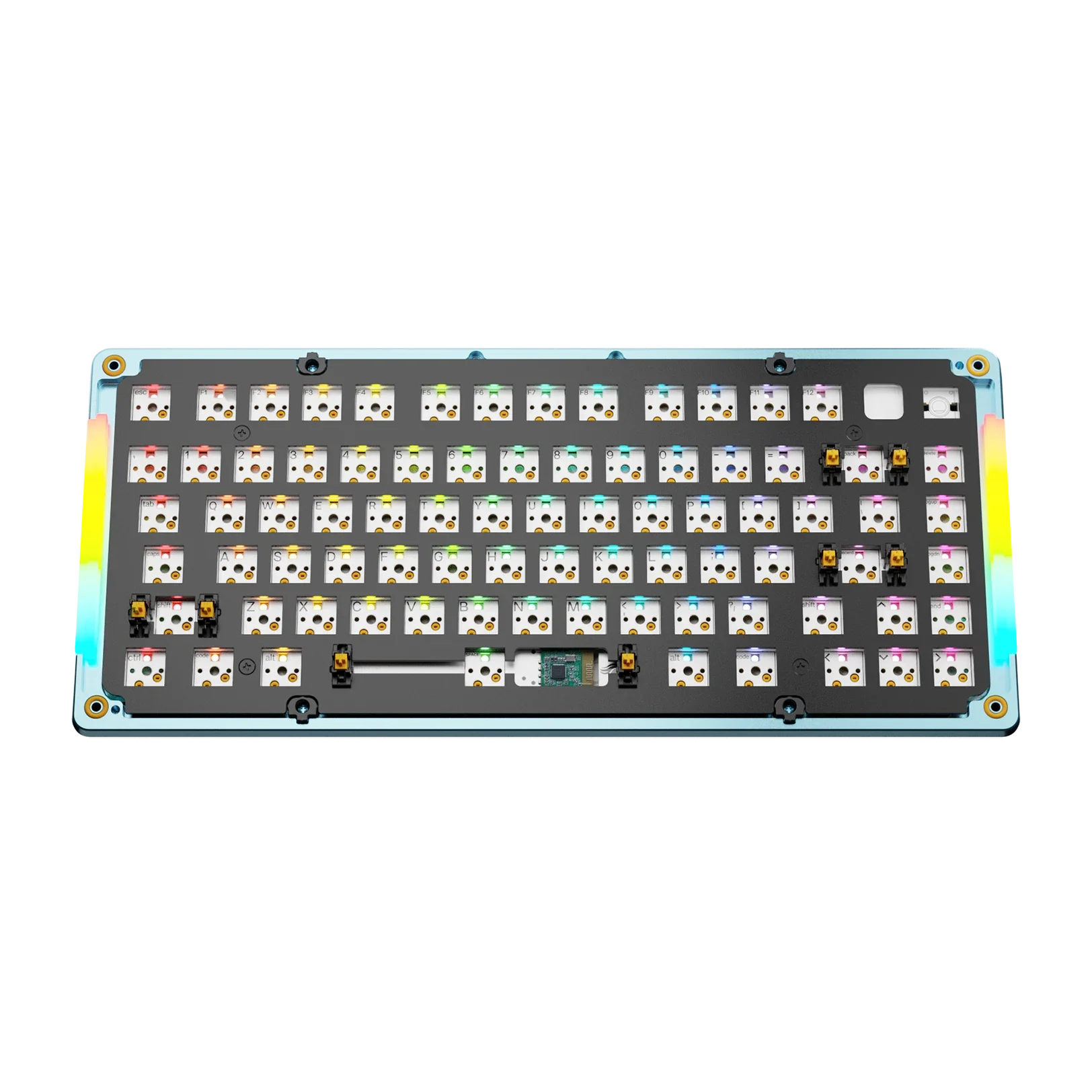 GMMK 3 75% Mechanical Keyboard Bottom Case - Premium Metal Arctic Blue Replacement Part for Custom PC Gaming Setup | Perfect for Keyboard Modding & DIY Enthusiasts