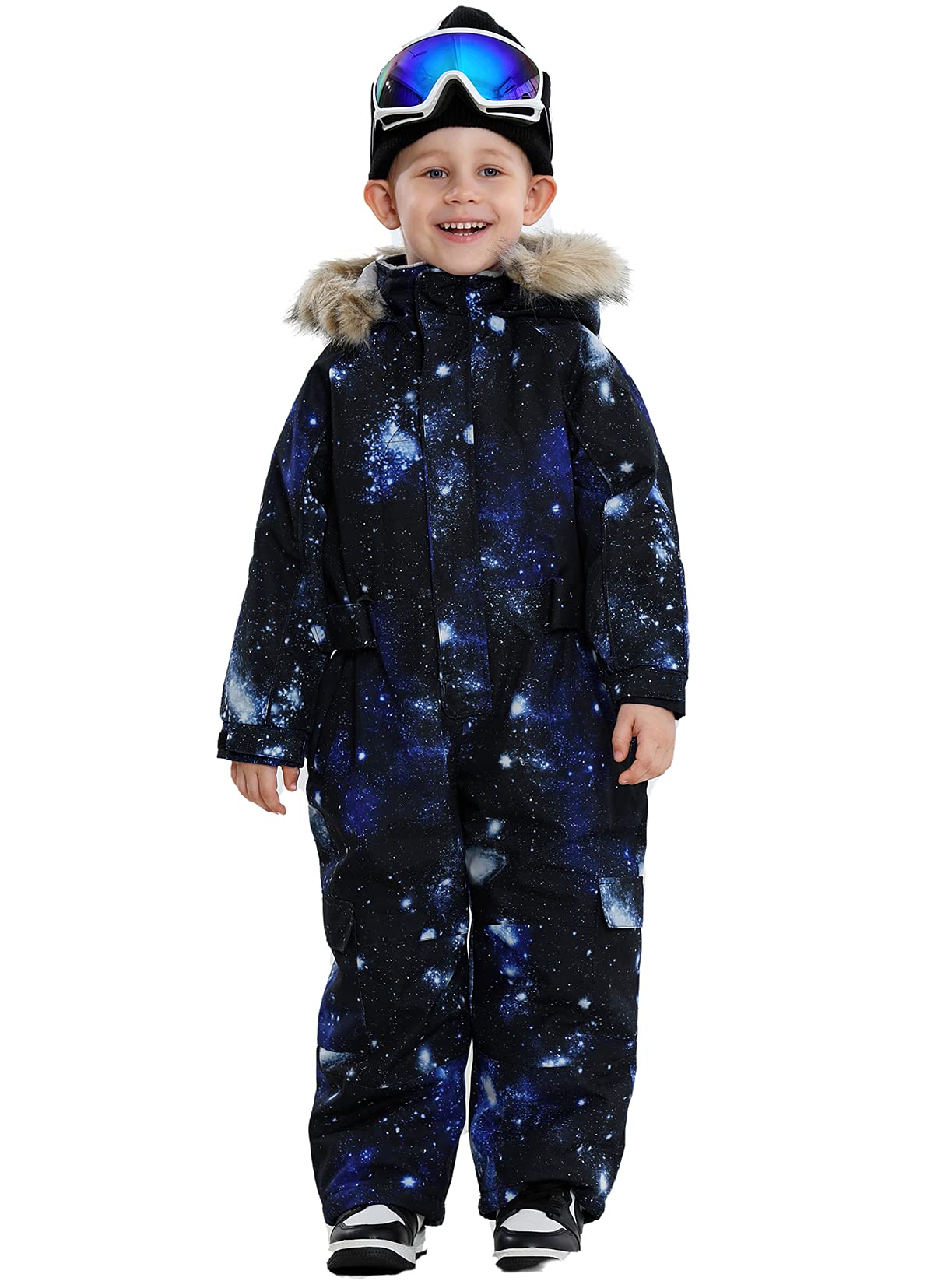Kids Waterproof Snowsuits for Girls & Boys - Colorful Winter One-Piece Ski Coveralls & Jumpsuits | Warm Snow Play, Skiing, Outdoor Winter Activities