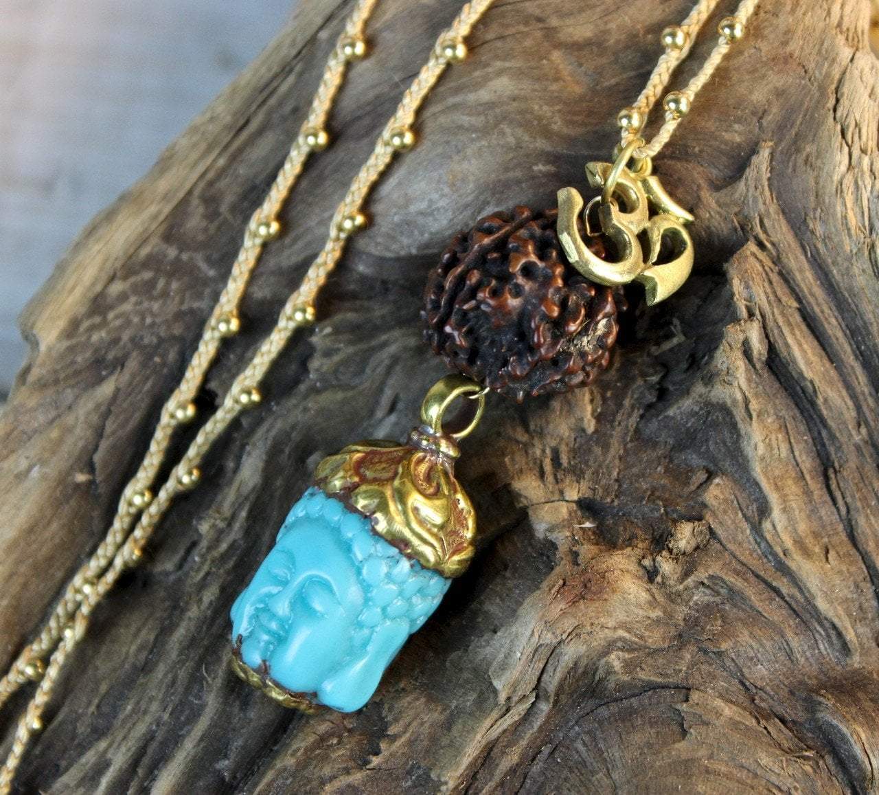 Good Fortune Turquoise Buddha Necklace - Spiritual Protection & Positive Energy Jewelry for Meditation, Yoga & Daily Wear
