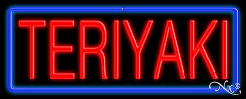 Teriyaki Glass Neon Sign #10160 - Handmade in USA | Perfect for Bar, Restaurant & Home Decor