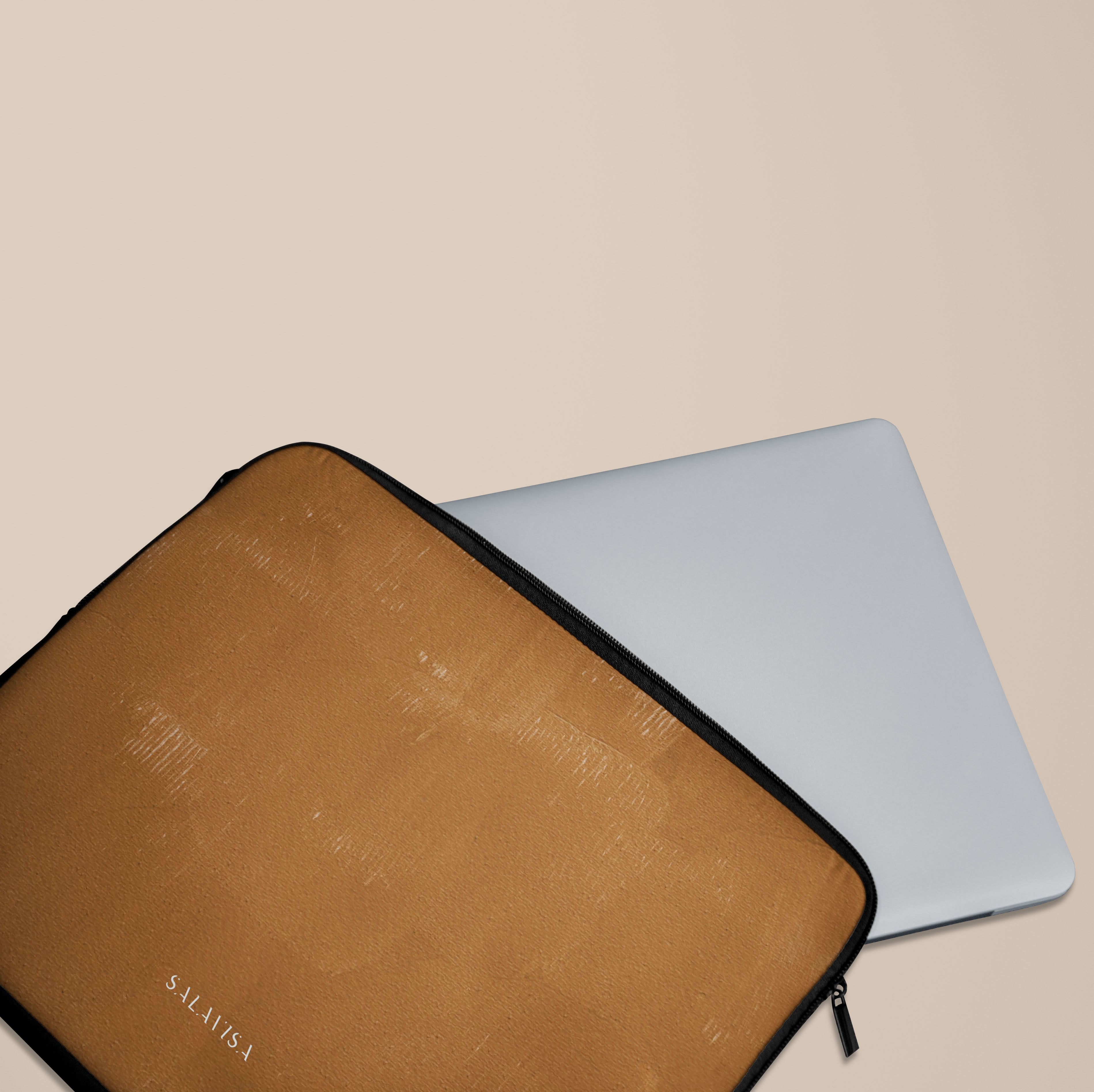 Premium Brown Clay Laptop Sleeve Case - 13-15 Inch Protective Cover for MacBook, Notebook & Ultrabook - Perfect for Office, Travel & School Use