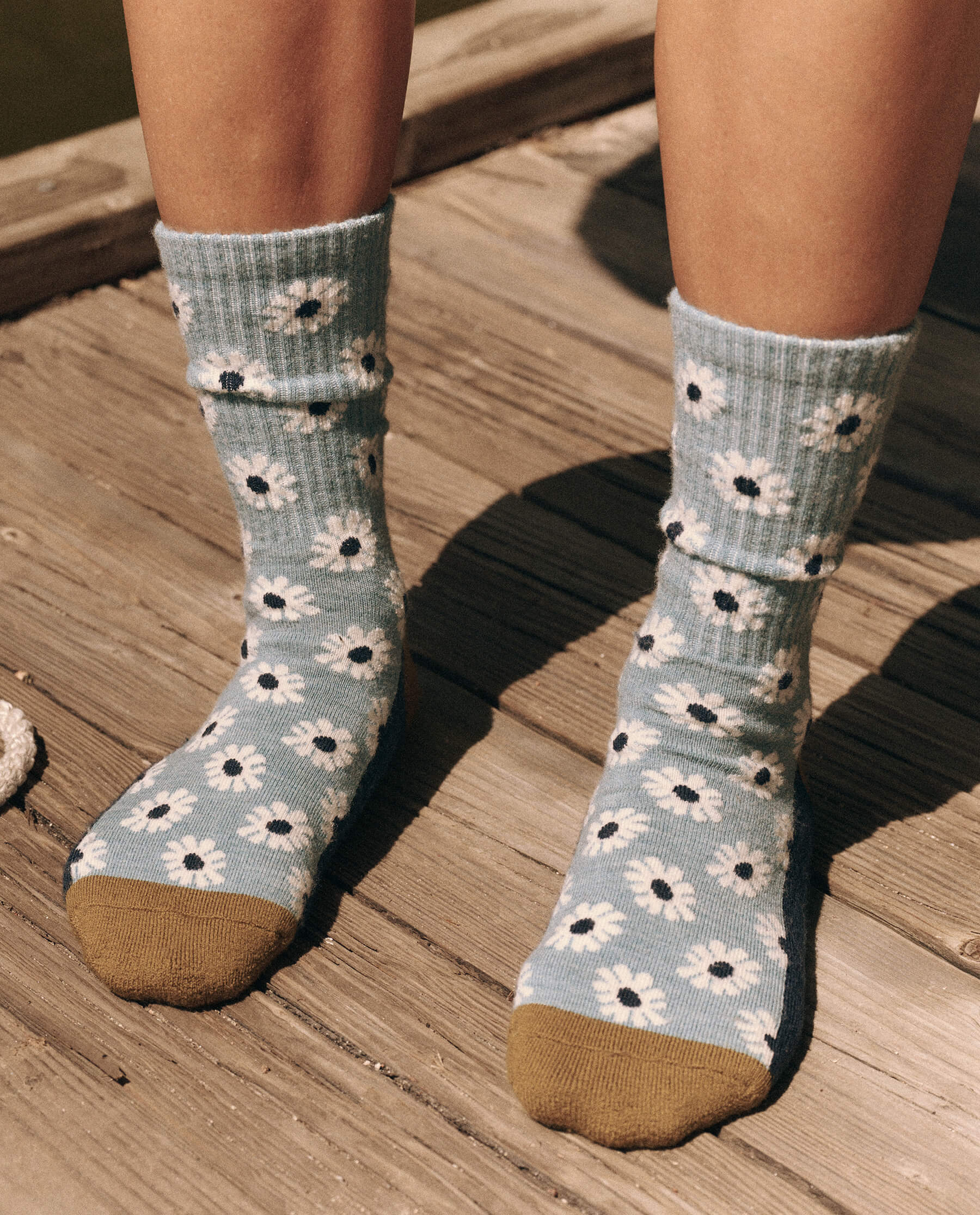 The Ridge Runner Sock - Falling Daisy Multi Color Hiking Socks for Men & Women - Moisture Wicking & Breathable for Outdoor Adventures, Camping, and Trail Running