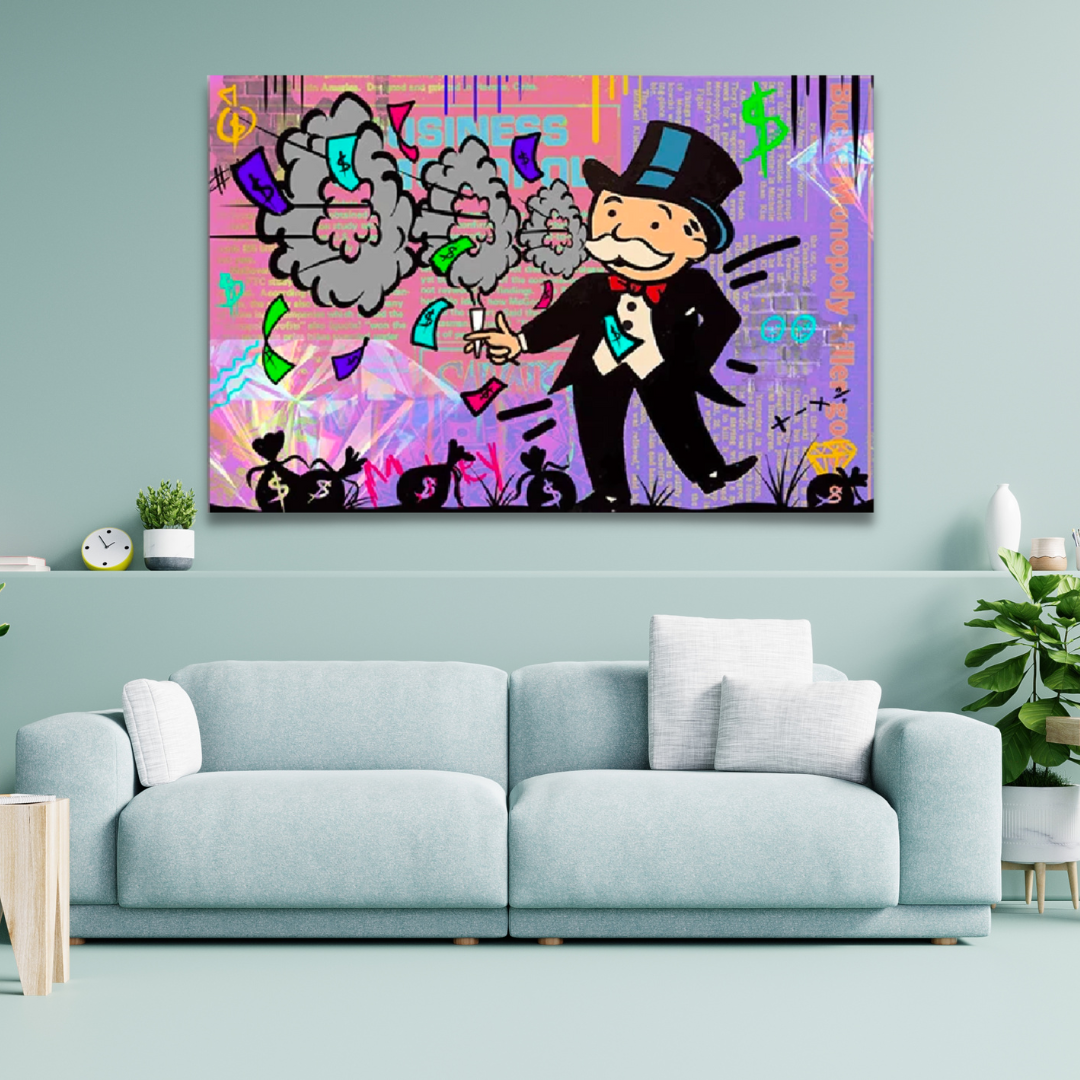 Alec Monopoly Man Hoops - Limited Edition Urban Art Basketball Hoop for Home & Street Decor | Perfect for Game Rooms, Urban Themed Spaces & Art Collectors