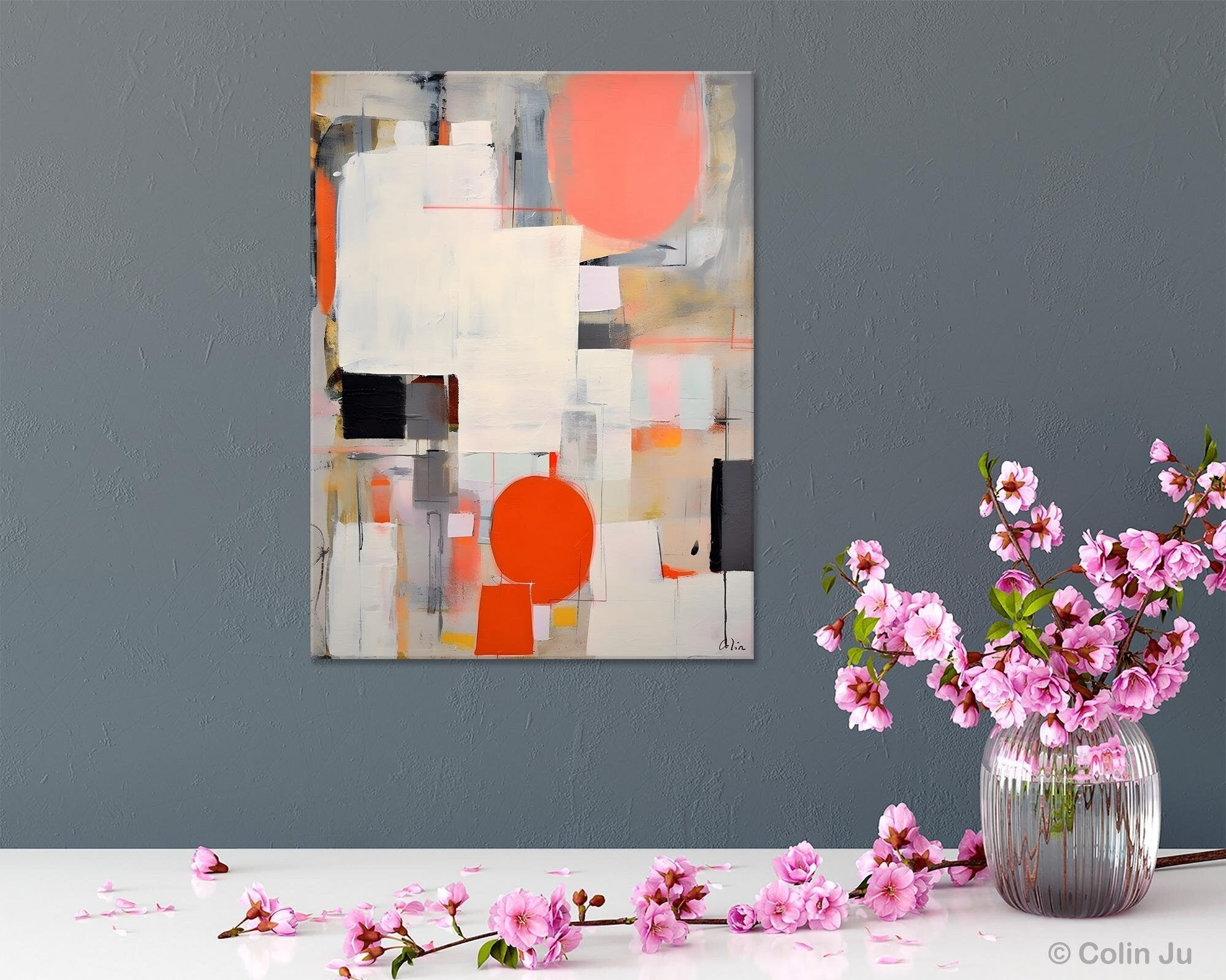 Hand-Painted Acrylic Canvas Wall Art - Modern Contemporary Extra Large Original Painting for Bedroom Decor | Perfect for Living Room, Office & Home Interior Design | Buy Unique Artwork Online