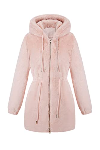Pink Faux Fur Coat