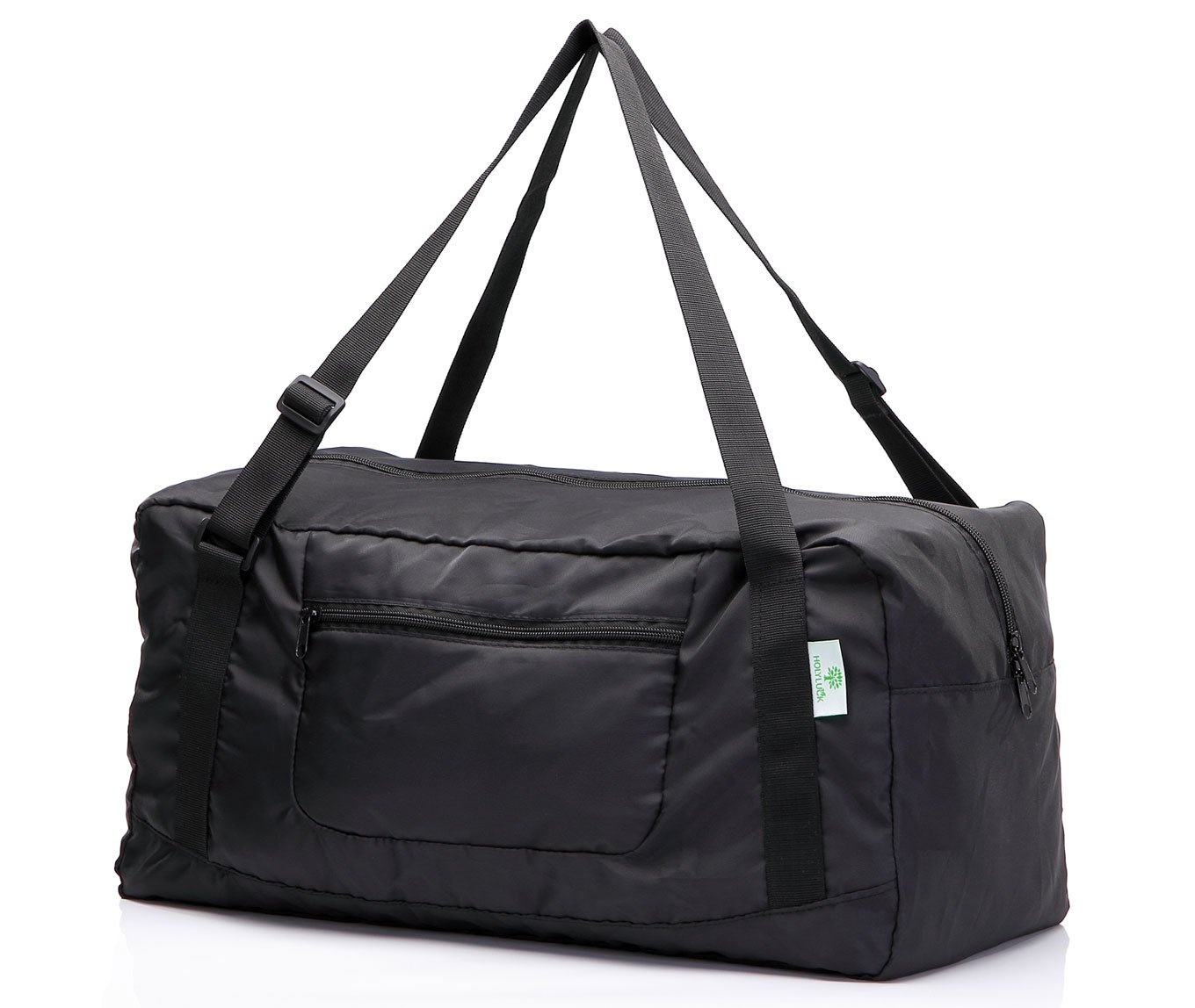 HOLYLUCK Foldable Travel Duffel Bag for Women & Men - Lightweight Gym Bag with Carry Strap - Perfect for Workouts, Travel & Sports (Black, One Size)