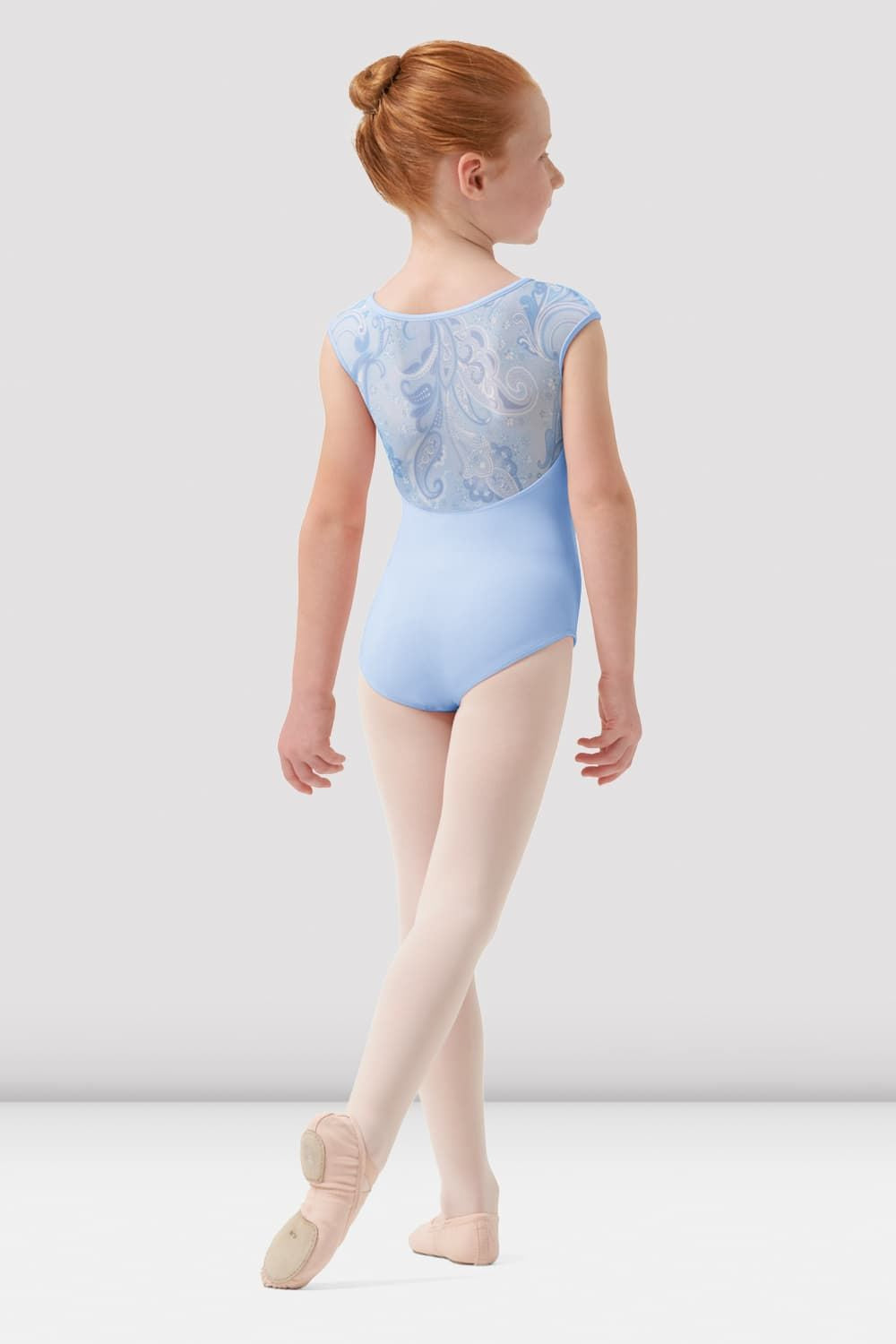 Girls Mirella Paisley Cap Sleeve Leotard - Dance Gymnastics Ballet Practice Wear for Toddler & Kids