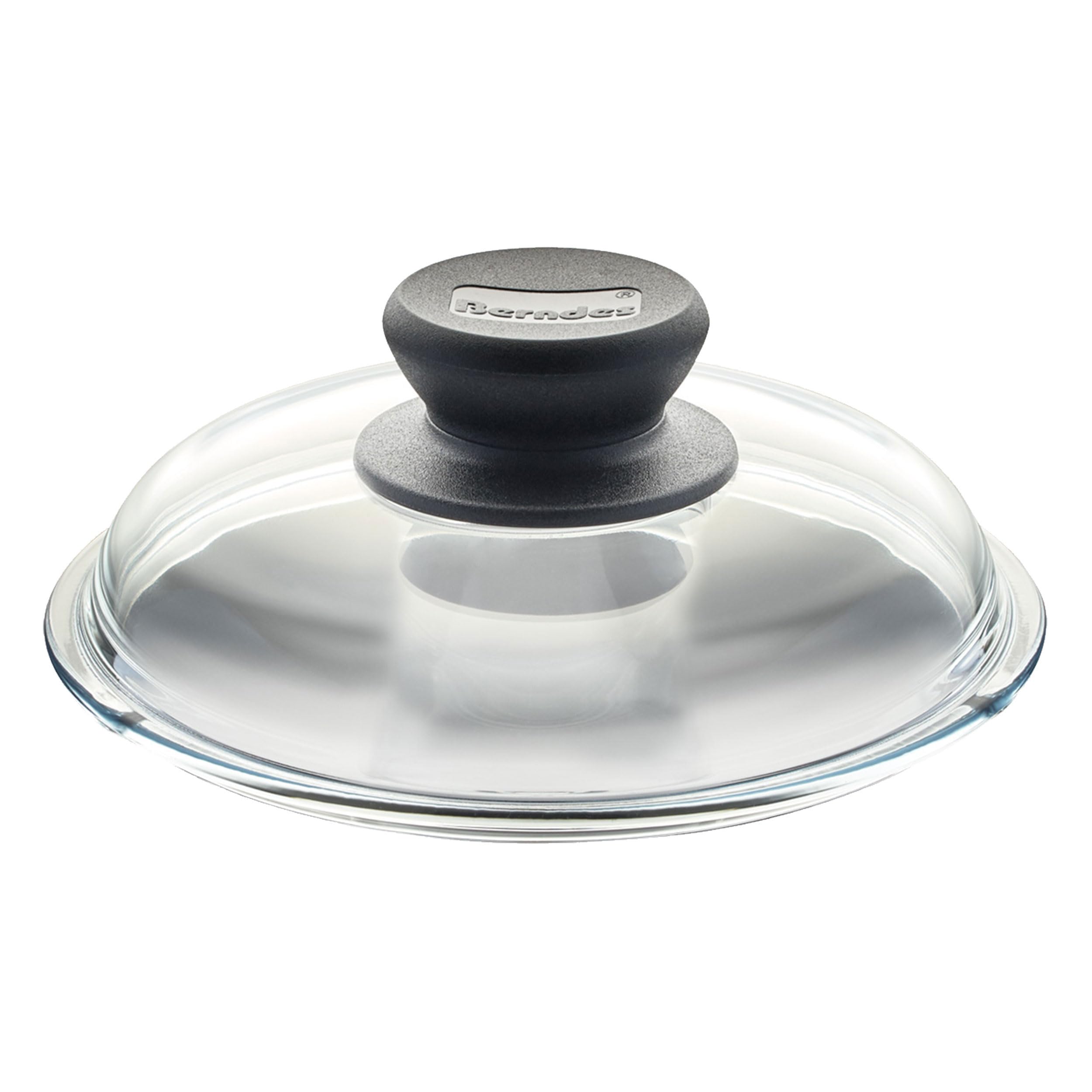 BERNDES 16cm Round Pyrex Glass Container Lid - Transparent, Microwave & Dishwasher Safe - Perfect for Food Storage, Meal Prep & Leftovers