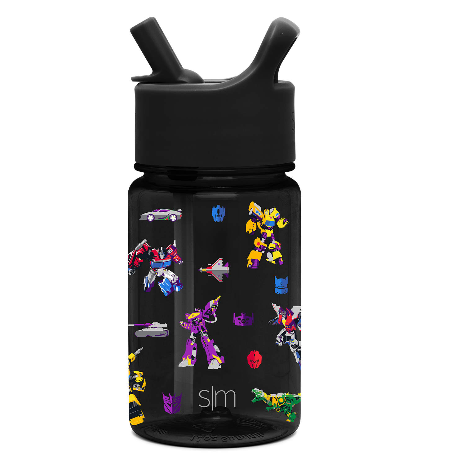 Summit Kids Plastic Water Bottle with Straw Lid - BPA Free Leak Proof Reusable Water Bottle for School, Sports & Outdoor Activities