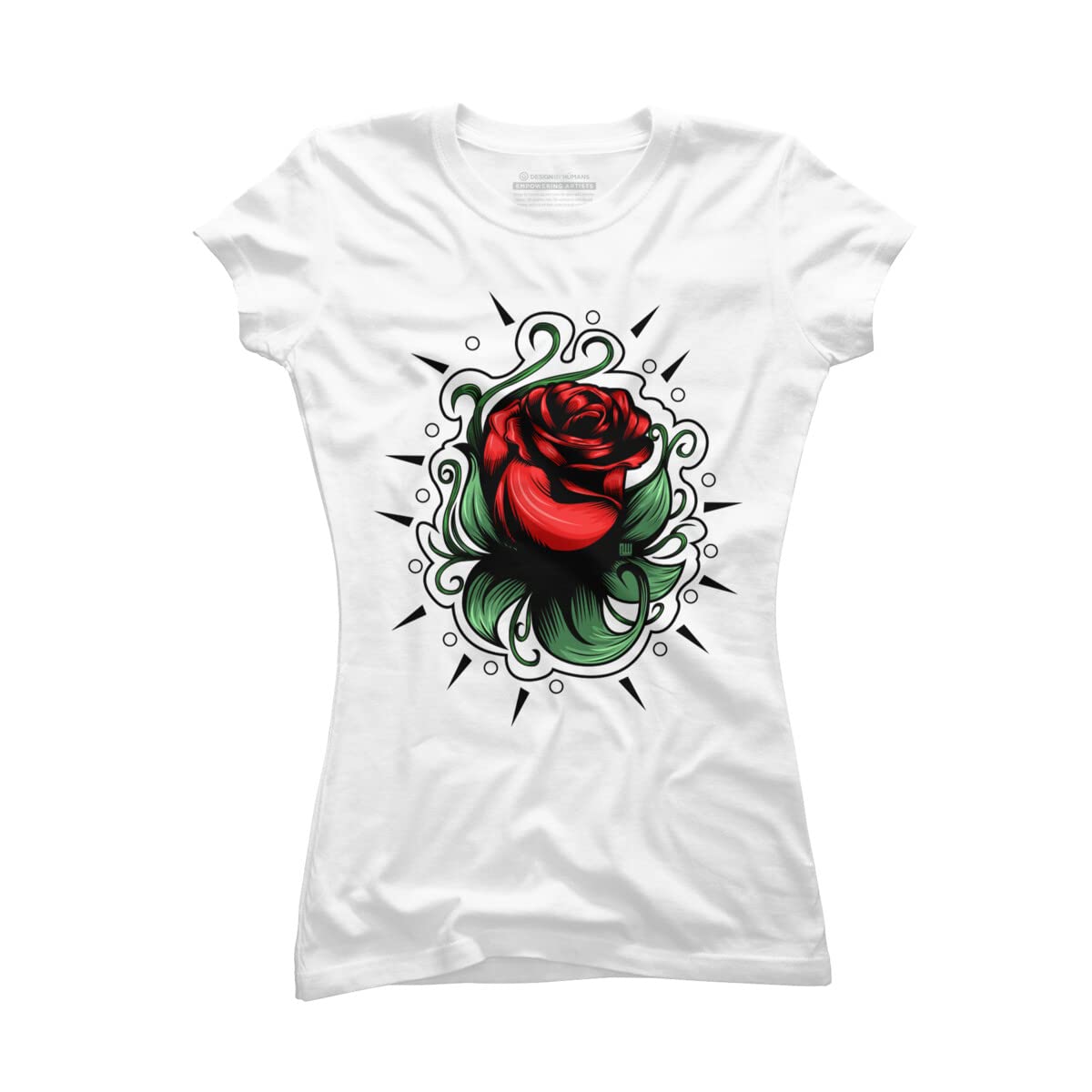 Adamzworld Amazing Rose Graphic T-Shirt for Women - Soft Cotton Tee with Unique Floral Design - Perfect for Casual Wear, Street Style & Gifts
