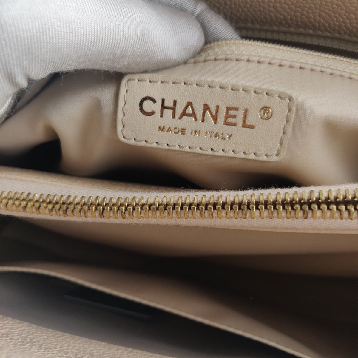 Chanel Quilted Caviar Grand Shopping Tote GST Beige Leather Handbag - Luxury Designer Tote Bag for Women - Perfect for Work, Travel & Everyday Use