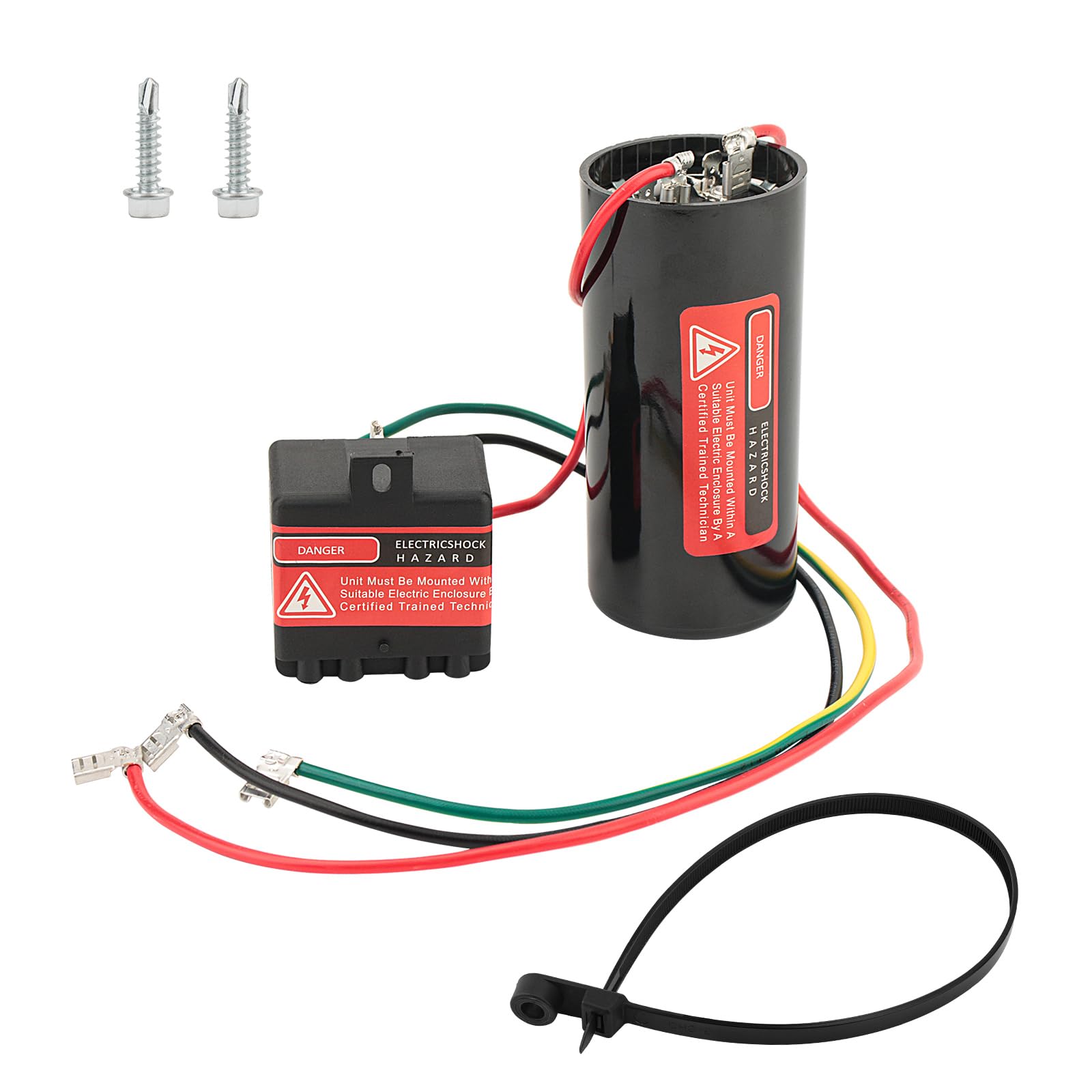 CSRU2 Hard Start Capacitor Kit for HVAC & Air Conditioners - Replacement Compressor Saver for 3.5-5 Ton Units - Improves AC Startup & Protects Compressor (Ideal for Home, Office & Commercial Use)
