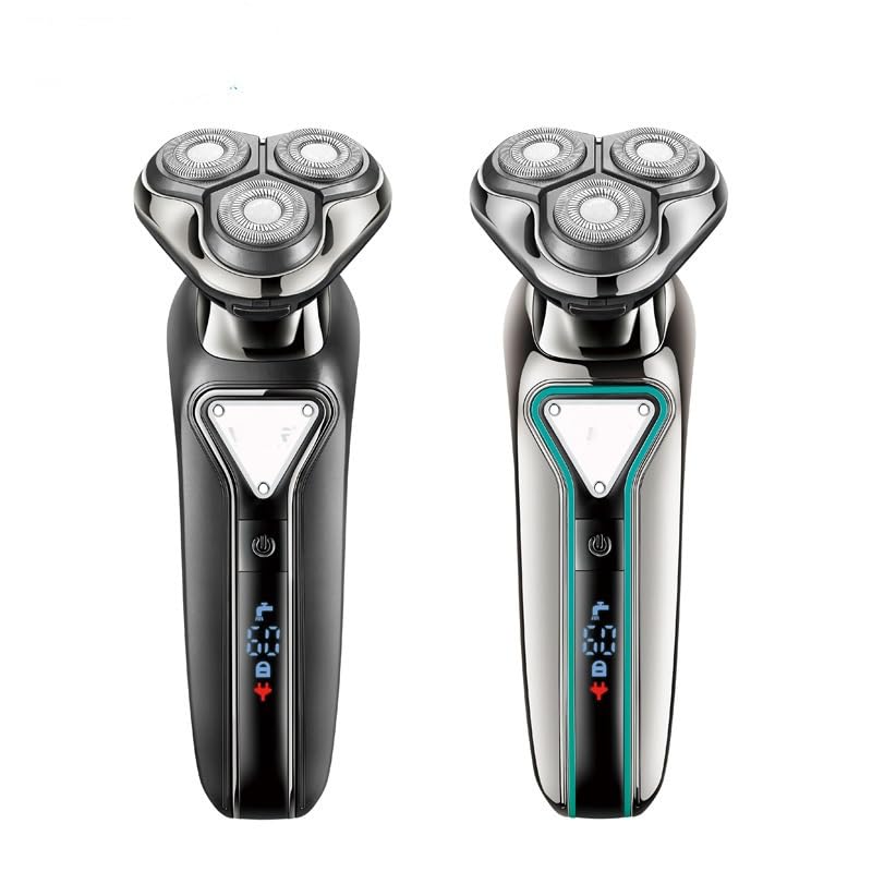Premium Electric Head Shaver for Men - Wet & Dry Waterproof Rechargeable Beard Trimmer with LCD Display - Black Box - Perfect for Travel, Gym & Daily Grooming