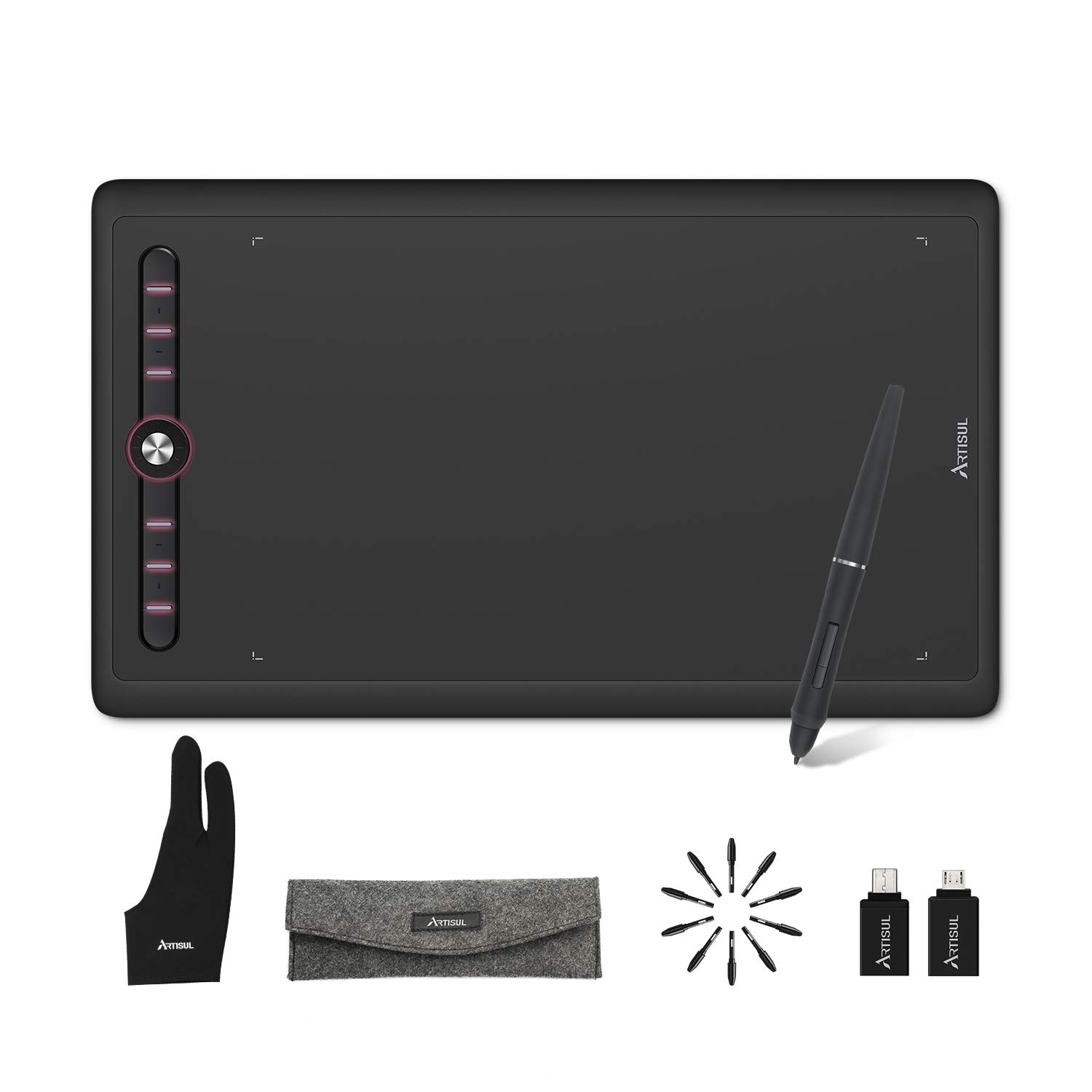 Artisul SP1603 M0610 Pro Graphics Drawing Tablet with Battery-Free Stylus - Digital Drawing Pad for Windows, Mac, Android - Perfect for Digital Art, Animation & Graphic Design