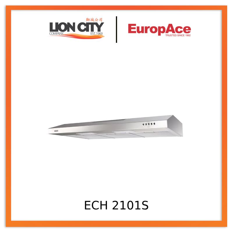 Europace ECH2101S 90cm Slim Range Hood - Ultra Thin Kitchen Exhaust Fan with LED Lights & Touch Control - Perfect for Small Apartments and Modern Kitchens