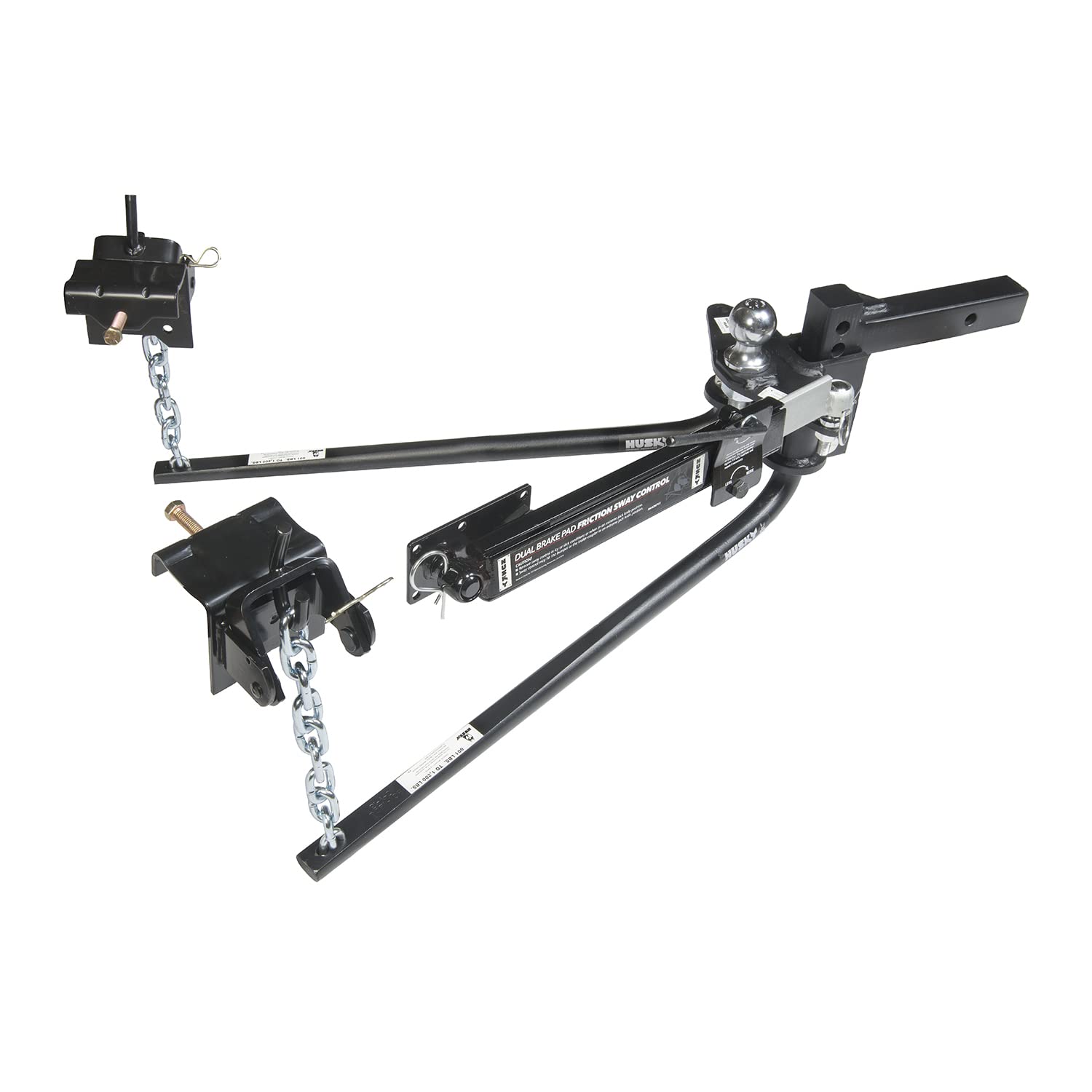Husky 31986 Round Bar Weight Distribution Hitch - 600 lb Tongue Weight Capacity for Towing Trailers & Boats | Heavy-Duty Towing Solution for RVs & Campers