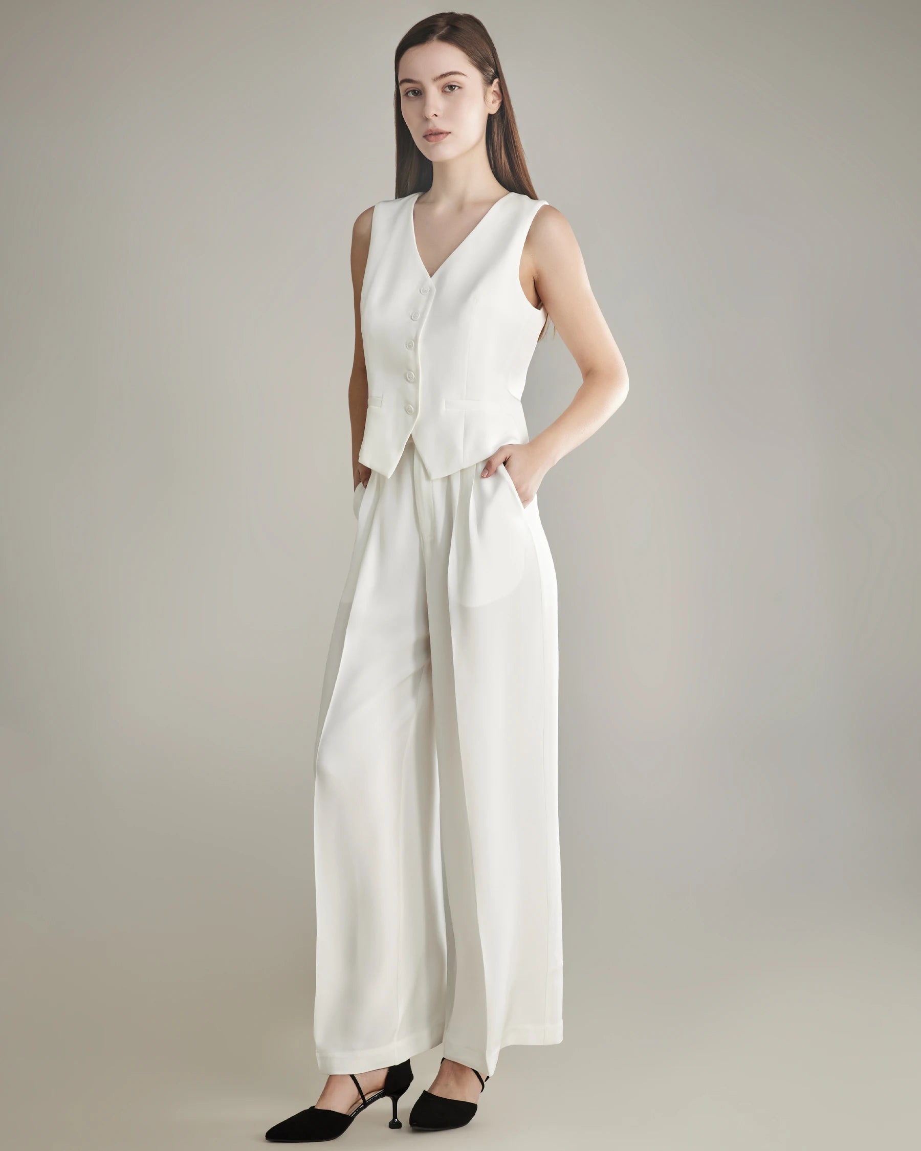 40 Momme Wide Leg Silk Pants for Women - Luxurious Soft & Comfortable Palazzo Pants for Lounge, Travel & Special Occasions