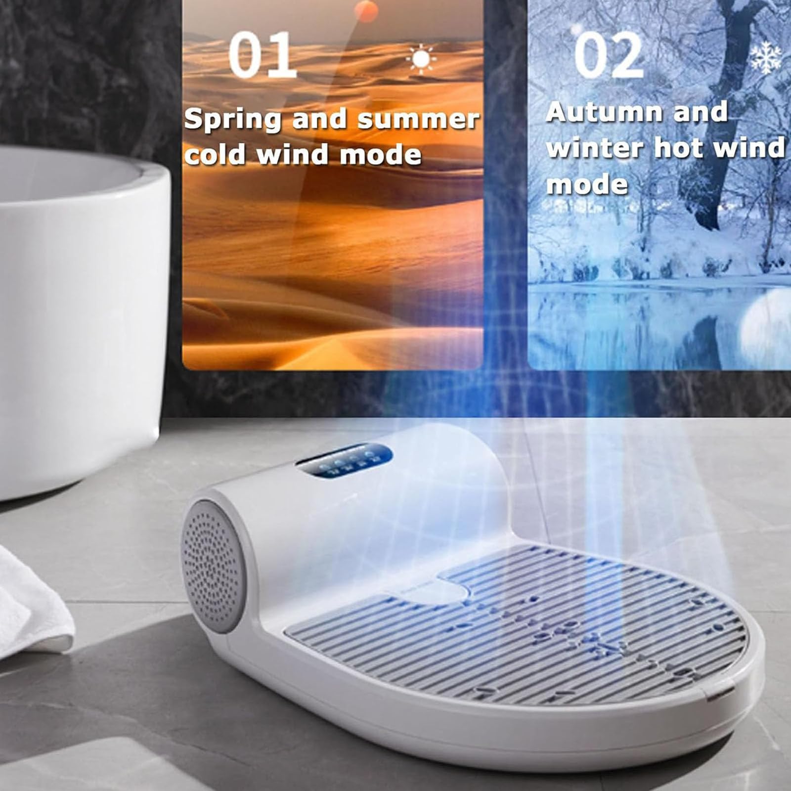 1350W Full Body Dryer for Shower - Negative Ion Air Shower with Smart Thermostat & Foot Touch Screen | Waterproof Body Heater & Care Dryer with Built-in Weight Scale | Perfect for Spa, Gym & Home Bathroom Use