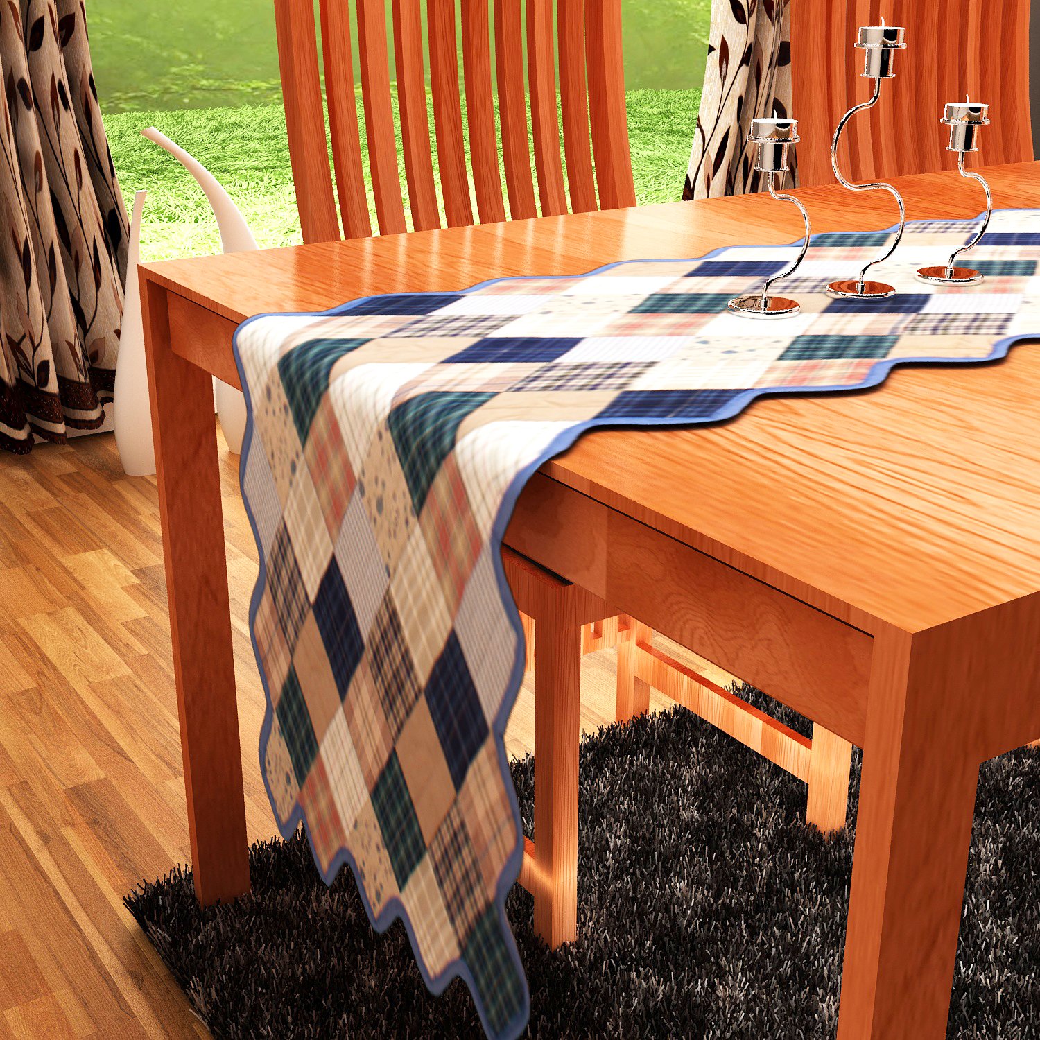 Stylish Quilted Coffee Table Runner 14