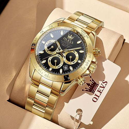 6638: Gold strap & Black dial