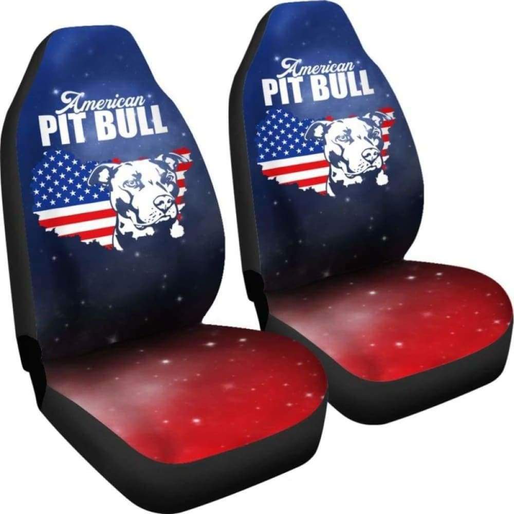 Durable American Pit Bull Car Seat Covers - Universal Fit for Cars, Trucks & SUVs - Perfect for Pet Lovers & Pit Bull Owners - Protect Your Seats from Scratches, Hair & Dirt