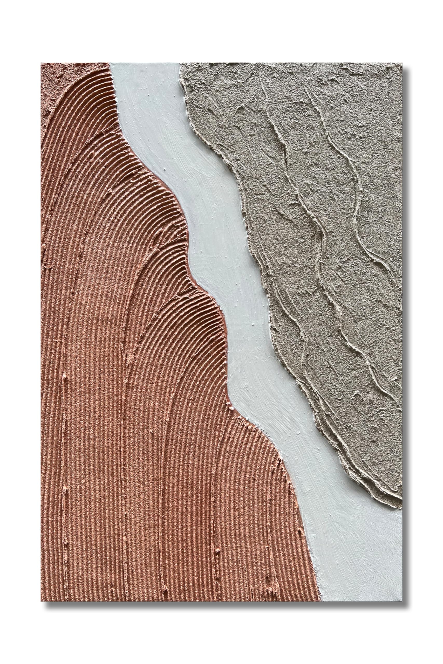 Hand Painted Abstract Thick Texture Oil Painting - Minimalist Wall Art on Canvas 36x24 Inch - Perfect for Living Room, Bedroom & Office Decor