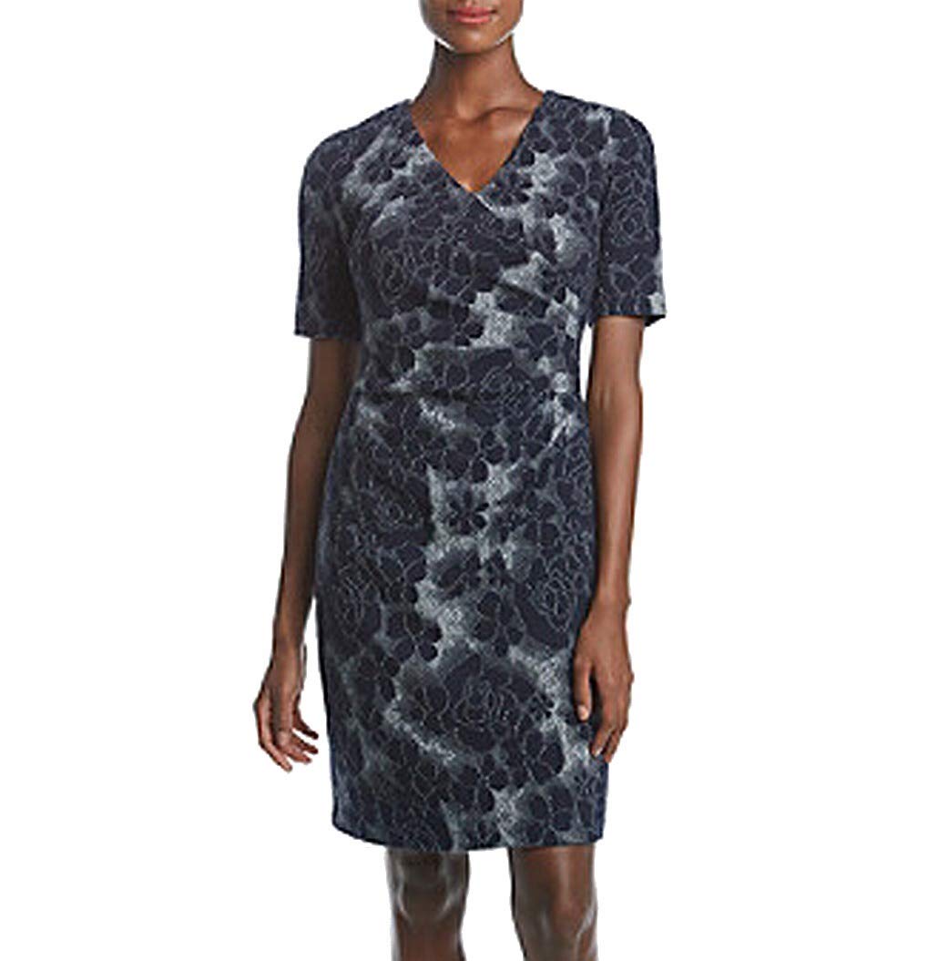 Adrianna Papell Women's Cap Sleeve Side Ruching Wrap Dress - Elegant & Flattering for Weddings, Parties & Special Occasions