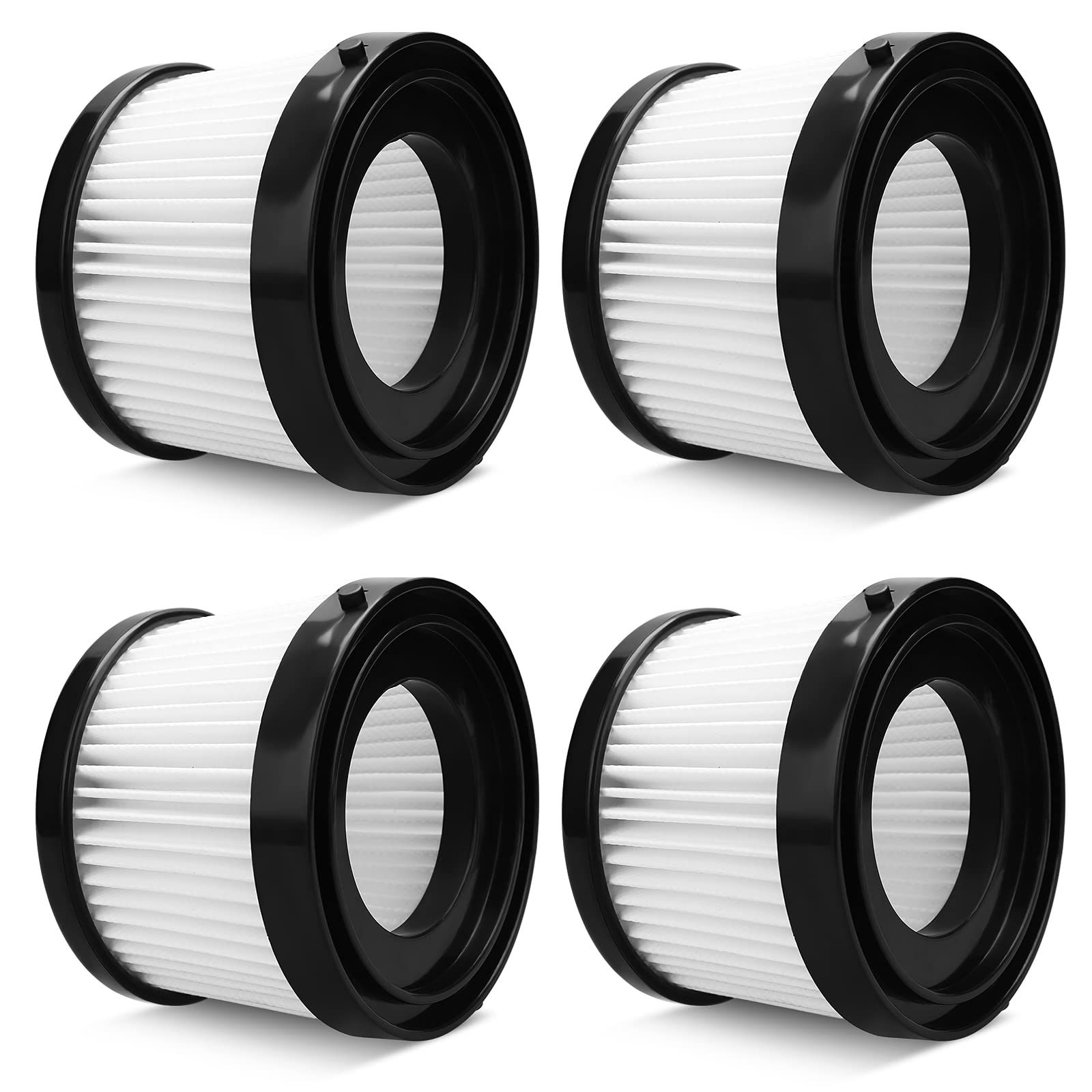4-Pack DCV501HB DCV5011H Replacement HEPA Filters - Compatible with DEWALT 20V Cordless Handheld Vacuum - Washable & Reusable Vacuum Filter Kit - Perfect for Home Cleaning, Workshop Dust Collection, and Car Detailing