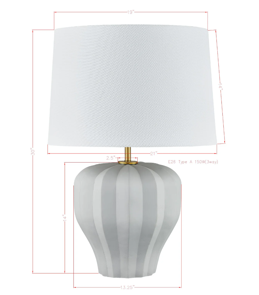 Alli Table Lamp - Modern LED Desk Lamp with Adjustable Brightness & USB Charging Port for Home Office, Bedroom, and Study Room