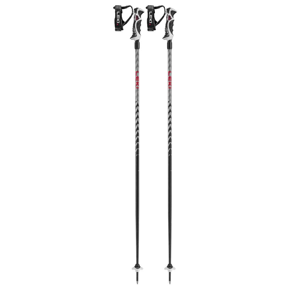 LEKI 2024 Hot Shot S Adult Ski Poles - Lightweight Aluminum Adjustable Trekking Poles for Men & Women - Perfect for Downhill Skiing, Hiking & Outdoor Adventures