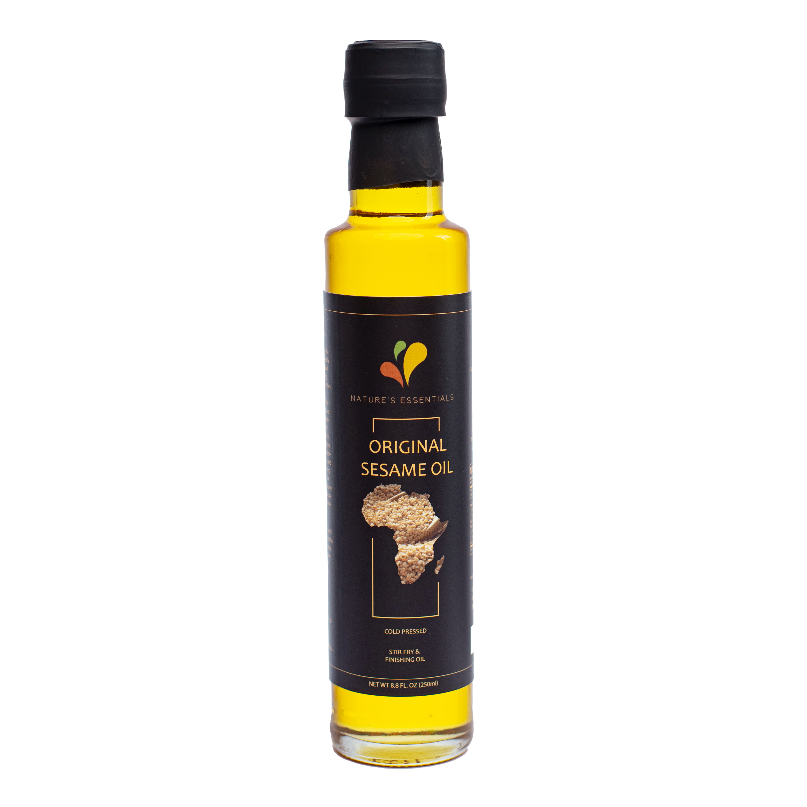 100% Pure Cold Pressed Sesame Oil - Organic, Unrefined & Ethically Sourced for Healthy Cooking | Perfect for Stir-Fries, Salad Dressings & Asian Cuisine