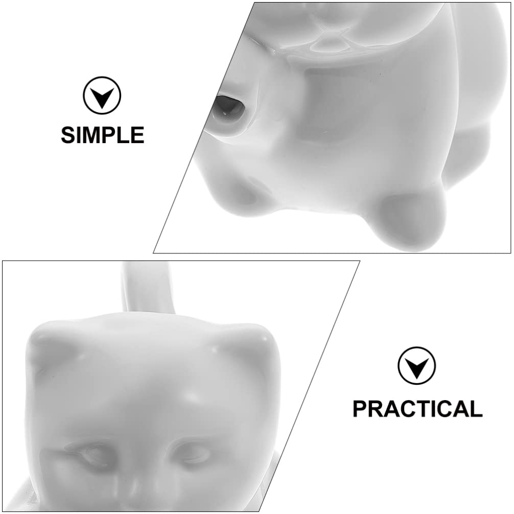 Cute Cat-Shaped Ceramic Creamer Pitcher Set - 2Pcs 50ml Milk Jug & Oil Vinegar Dispenser for Coffee, Tea, Soy Sauce - Perfect for Home, Cafe, and Kitchen Decor