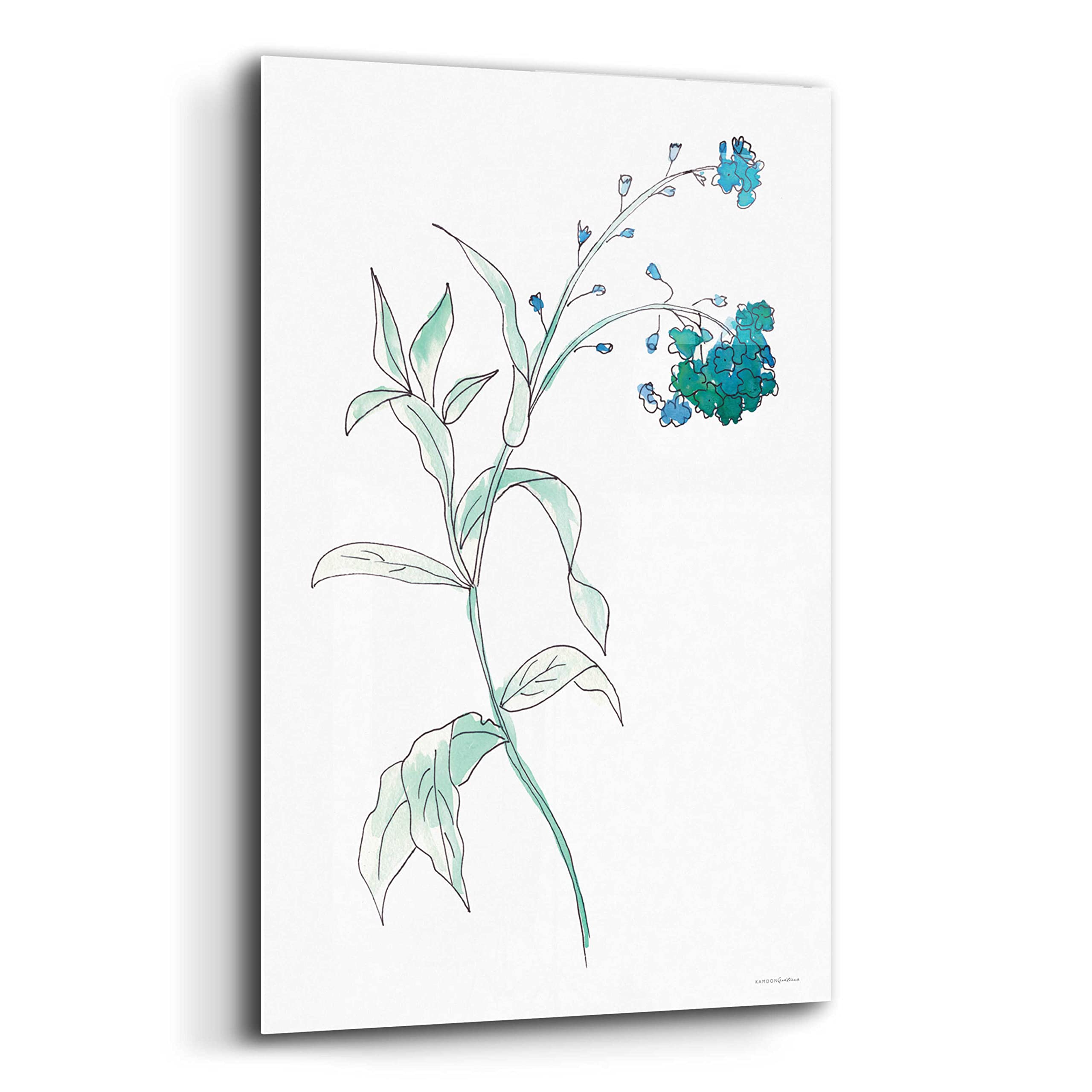 Kamdon Kreations 'Lean on Me' Acrylic Glass Wall Art - 16x24 Inch Modern Abstract Painting for Living Room, Bedroom & Office Decor