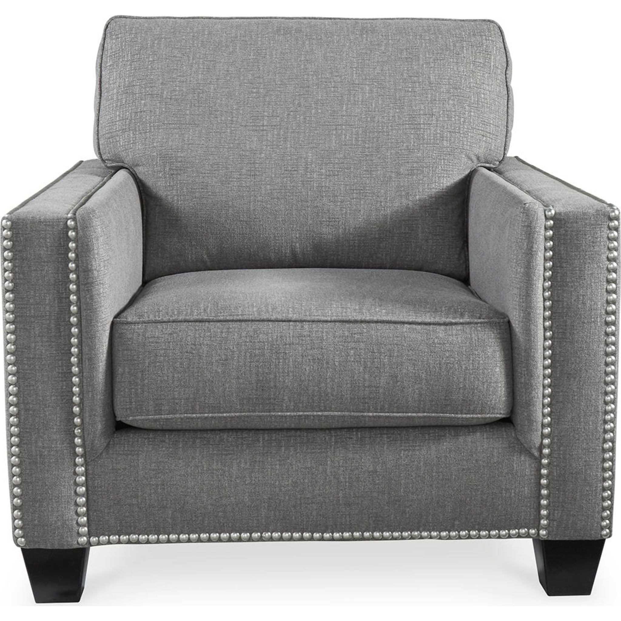 Barrali Chair - Modern Fog Gray Accent Chair for Living Room, Bedroom & Office - Comfortable Upholstered Lounge Chair with Sturdy Metal Legs - Perfect for Reading, Relaxing & Decorating Your Home