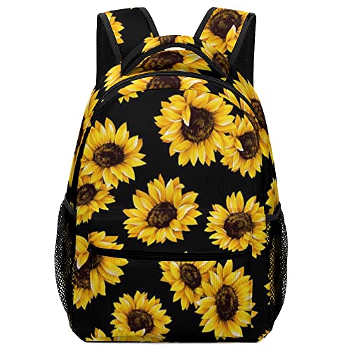 Sunflowers Black Background