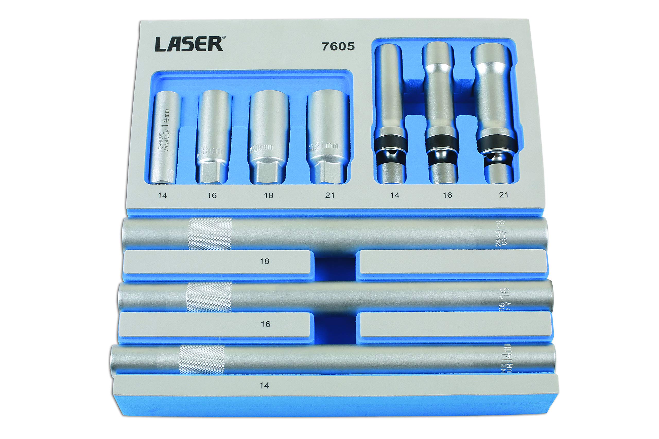 Laser 7605 Spark Plug Socket Set 3/8