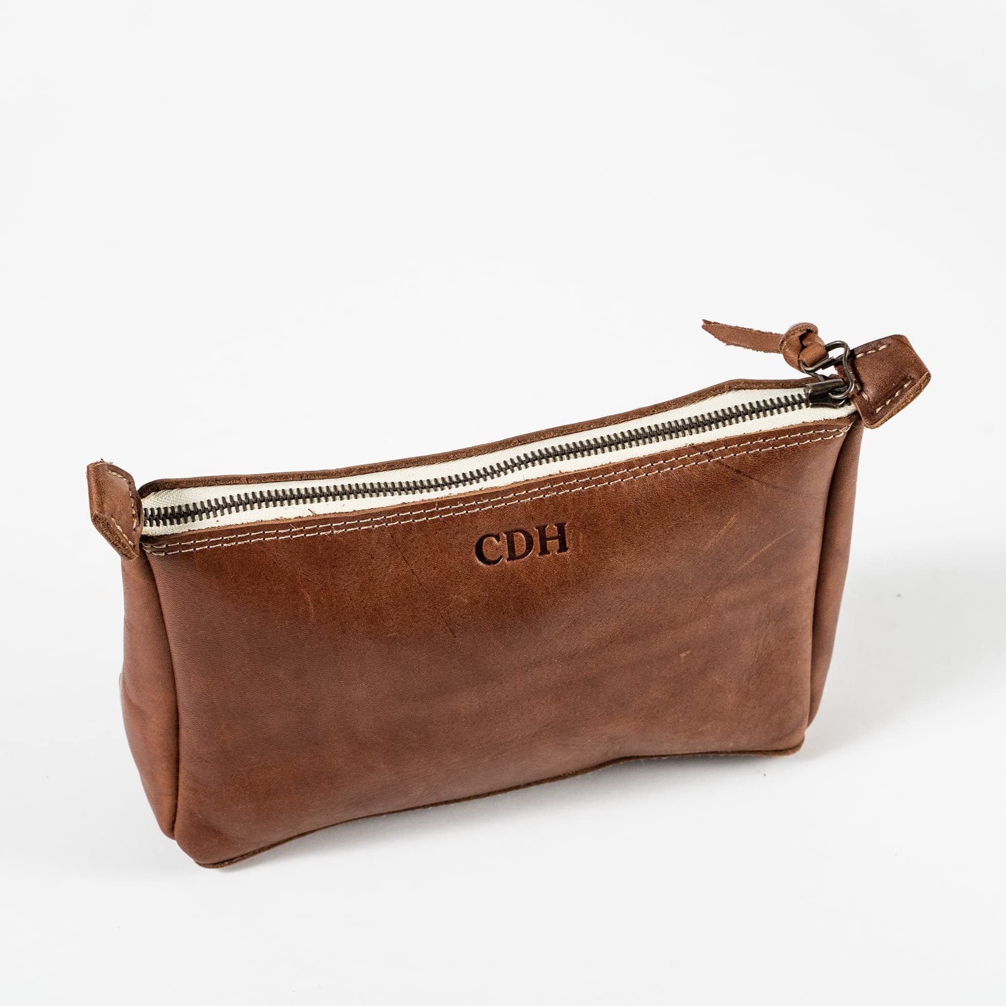 Premium Audrey Genuine Leather Makeup Bag - Large Cosmetic Organizer for Women | Travel Toiletry Case, Bridal Shower Gift, Everyday Essentials Pouch