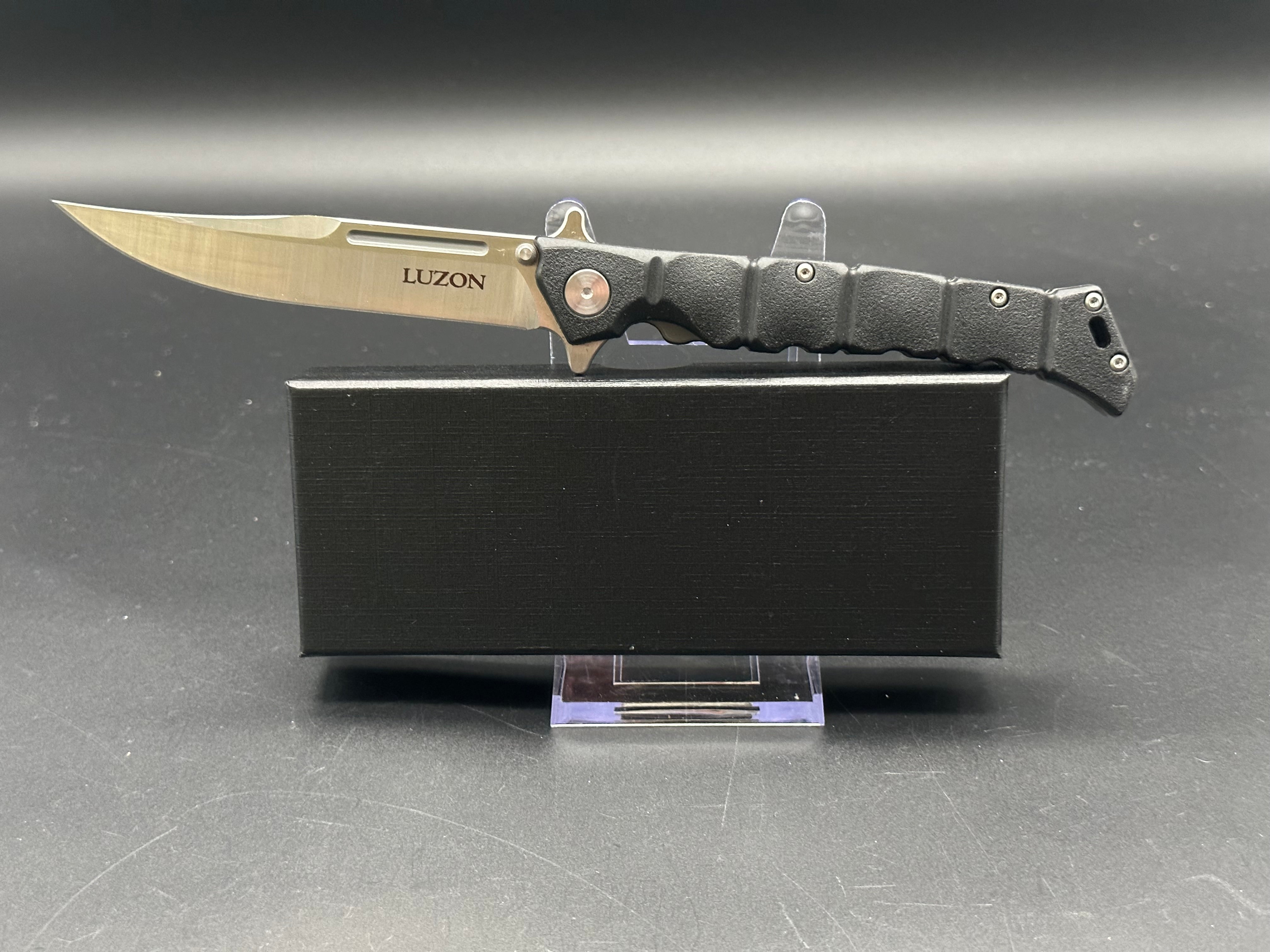 Cold Steel Medium Luzon Folding Knife - High Carbon Steel Blade, Secure Lock for Outdoor, Camping & EDC Use